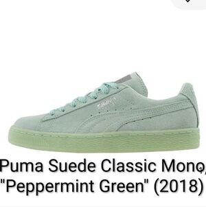 Puma Suede Classic Mono "Peppermint Green" (2018) W10/M8.5 NEW W/OG BOX